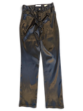 JAKE & IPI USCT pre-owned black straight-leg trousers with a glossy, shiny finish in size 40.