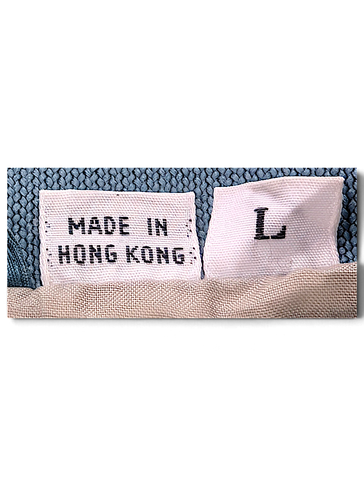 World Travel Club Light Blue Epaulette Jacket – L; brand, size, composition or care-label detail (image 5 of 5).