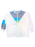 Koret Francisca White Stripe Detail Jacket; Front view with stripe panels and coloured accents.
