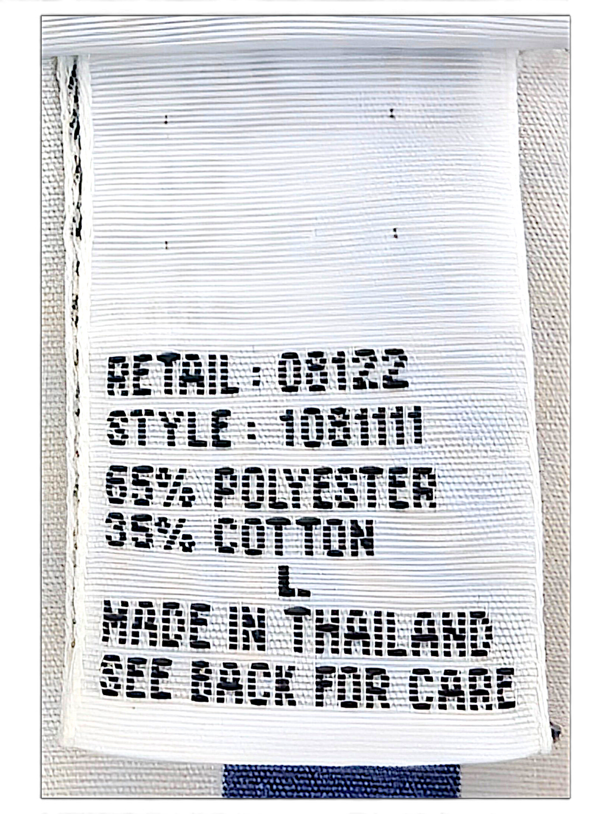 Koret Francisca White Stripe Detail Jacket; Polyester and cotton composition label.