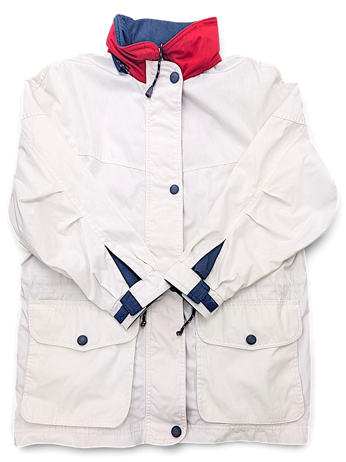 Pacific Trail White Drawcord Windbreaker – M; front view (image 1 of 8).