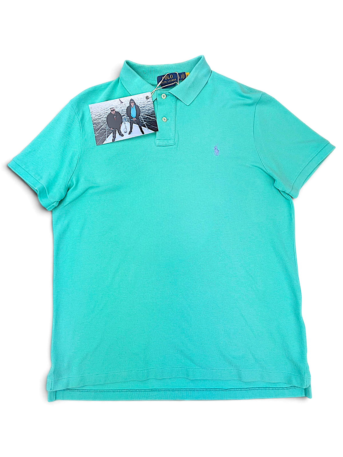 Green Polo Ralph Lauren Custom Slim Fit polo shirt from Ibe's personal archive, front view