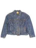 JAKE & IPI vintage 70s 80s Levi's blue denim jacket with button-up front and classic collar