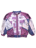 R&R Sport Purple Colourblock Windbreaker; front view (image 1 of 6).