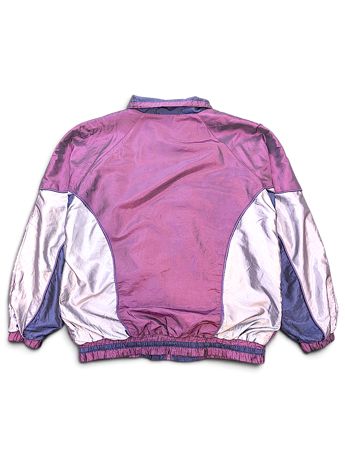 R&R Sport Purple Colourblock Windbreaker; back view (image 2 of 6).