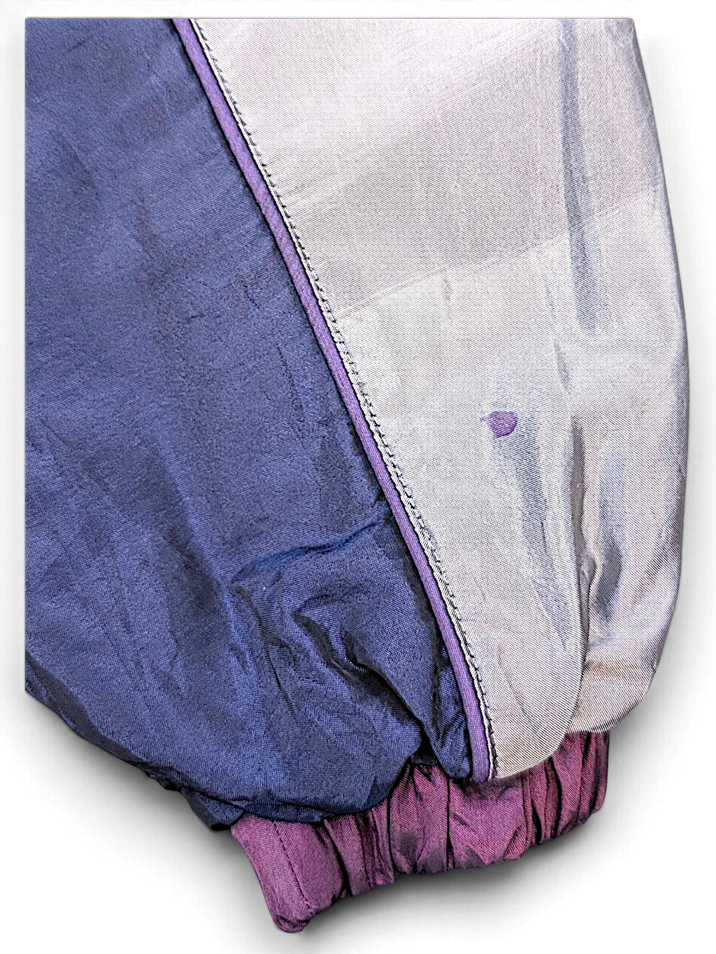 R&R Sport Purple Colourblock Windbreaker; detail view showing fabric, construction, label or condition (image 4 of 6).