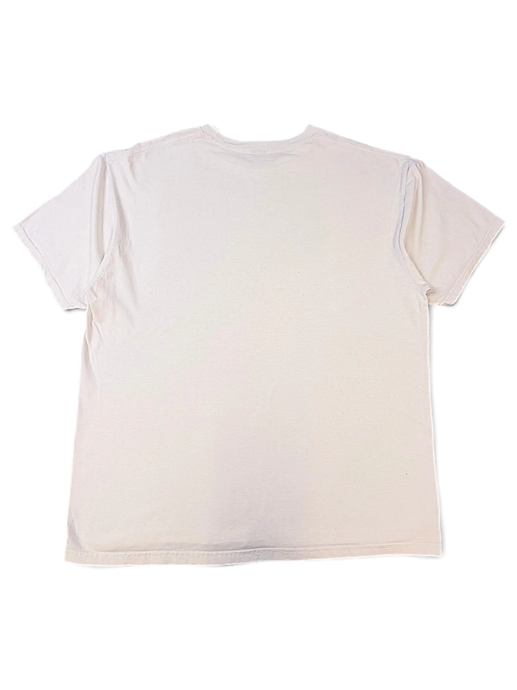 Back view of a plain white JAKE & IPI IBE Melo glitter T-Shirt with short sleeves on a white background