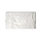 JAKE & IPI white short sleeve utility shirt featuring a button-down collar and a chest pocket with camel embroidery.