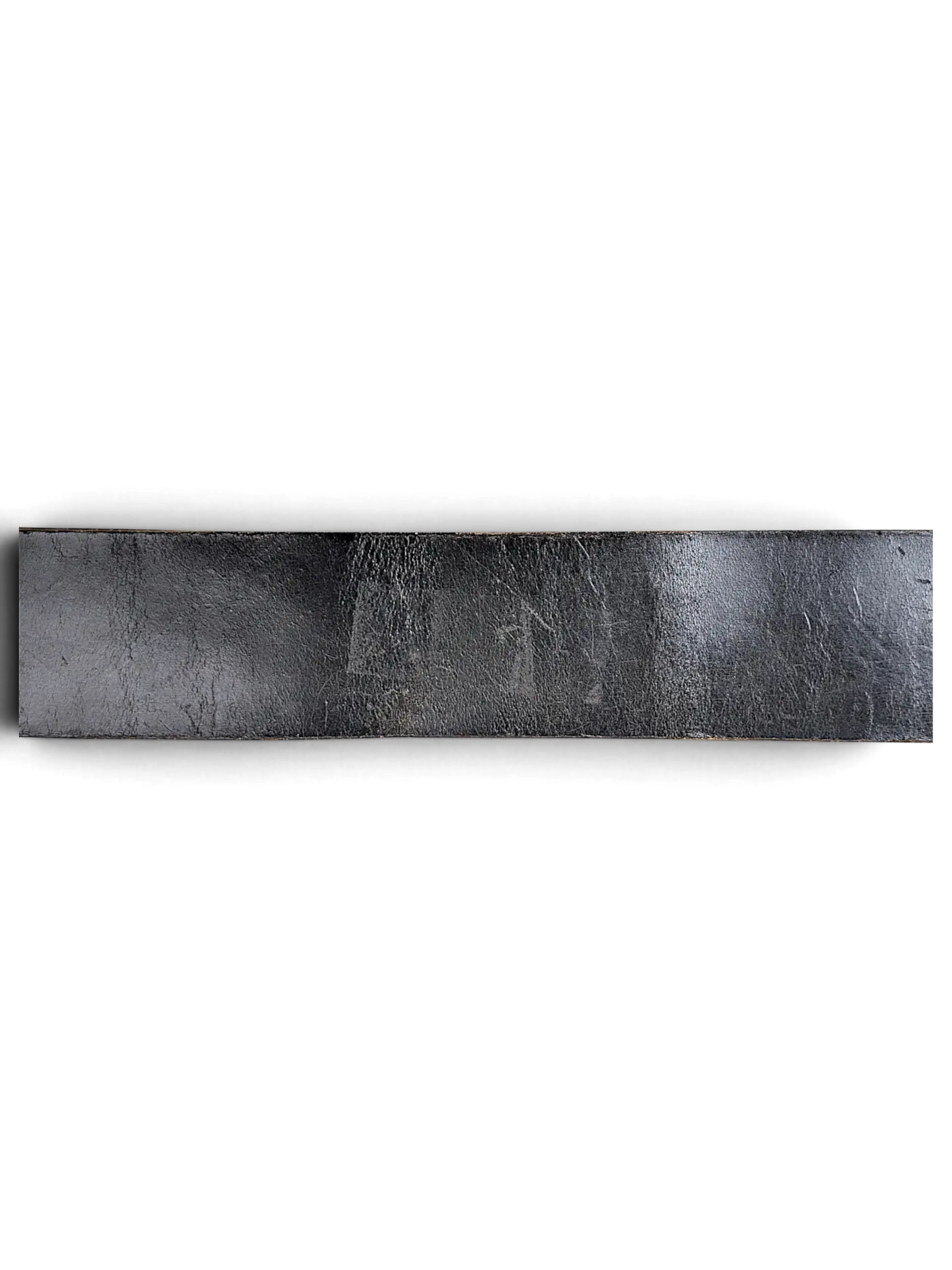 JAKE & IPI wide black leather belt with a smooth, durable finish shown in a close-up view.