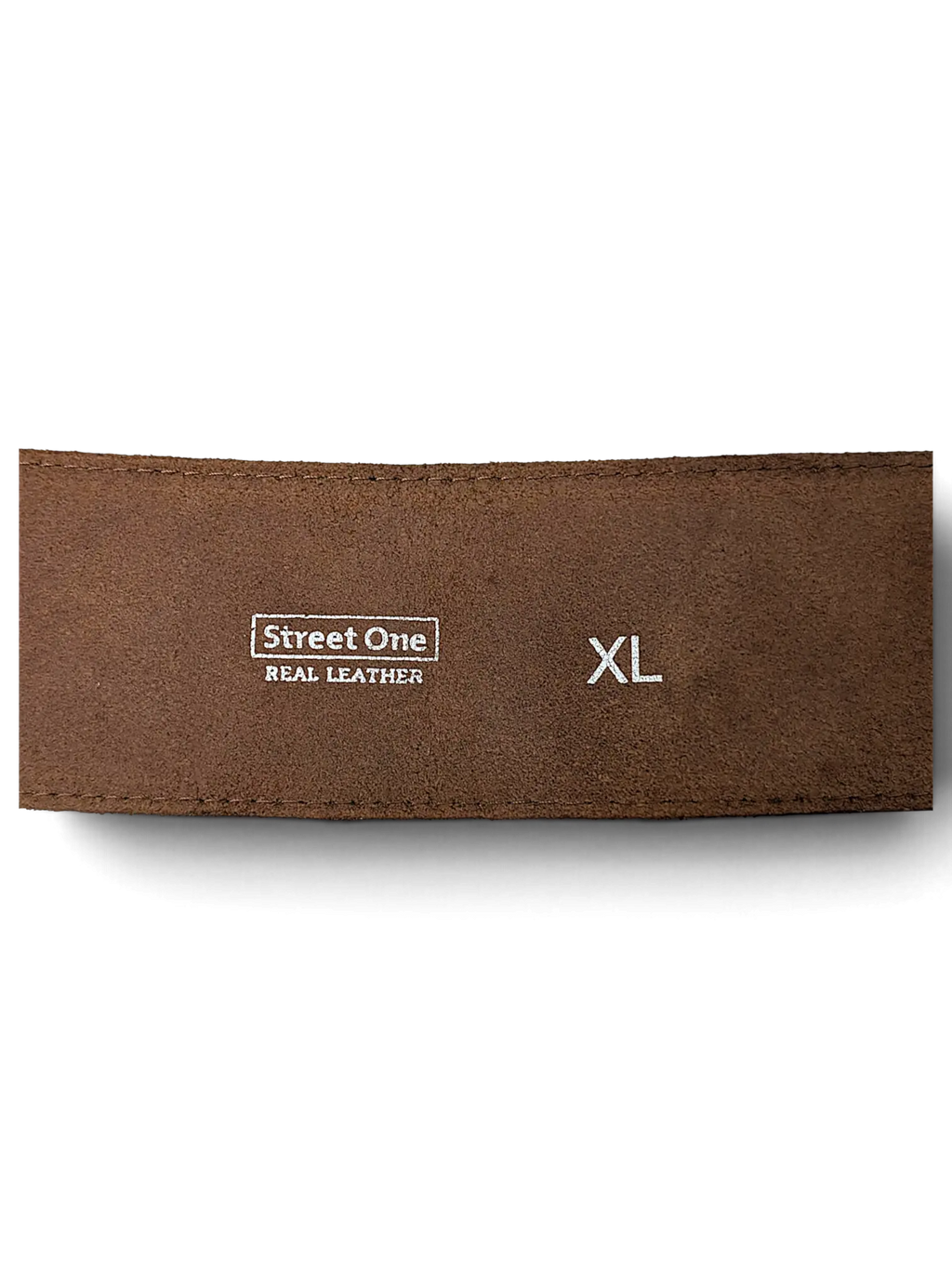 JAKE & IPI Street One wide brown real leather belt interior with XL size label