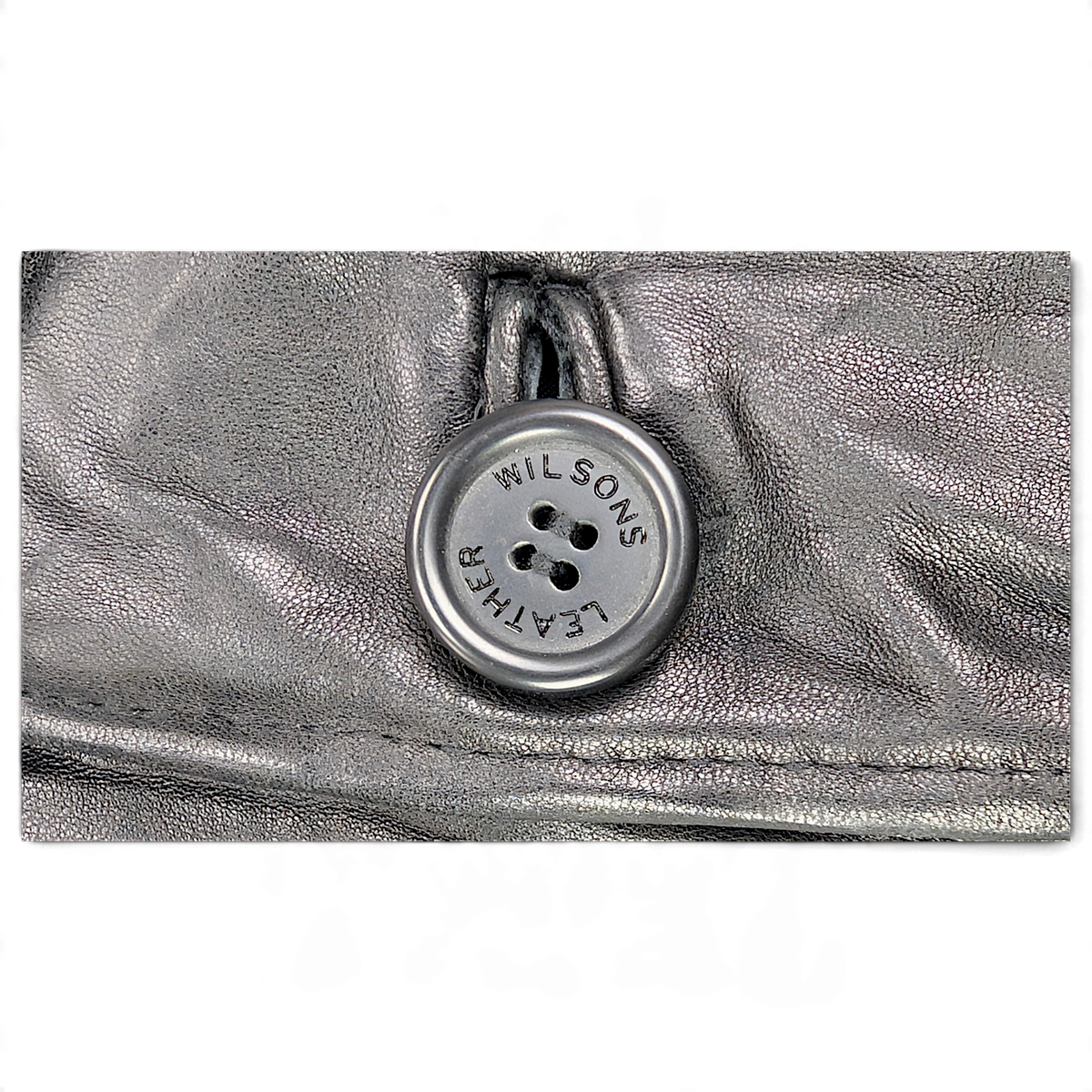 Wilsons Leather Black Genuine Leather Car Coat – M – branded button.