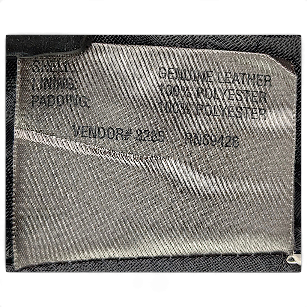 Wilsons Leather Black Genuine Leather Car Coat – M – composition label.