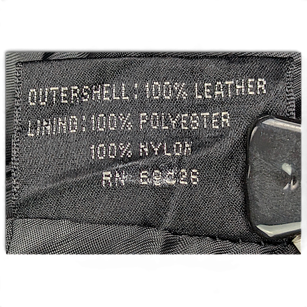 Wilsons Leather Black Thinsulate Belted Leather Coat – XS – lining label.