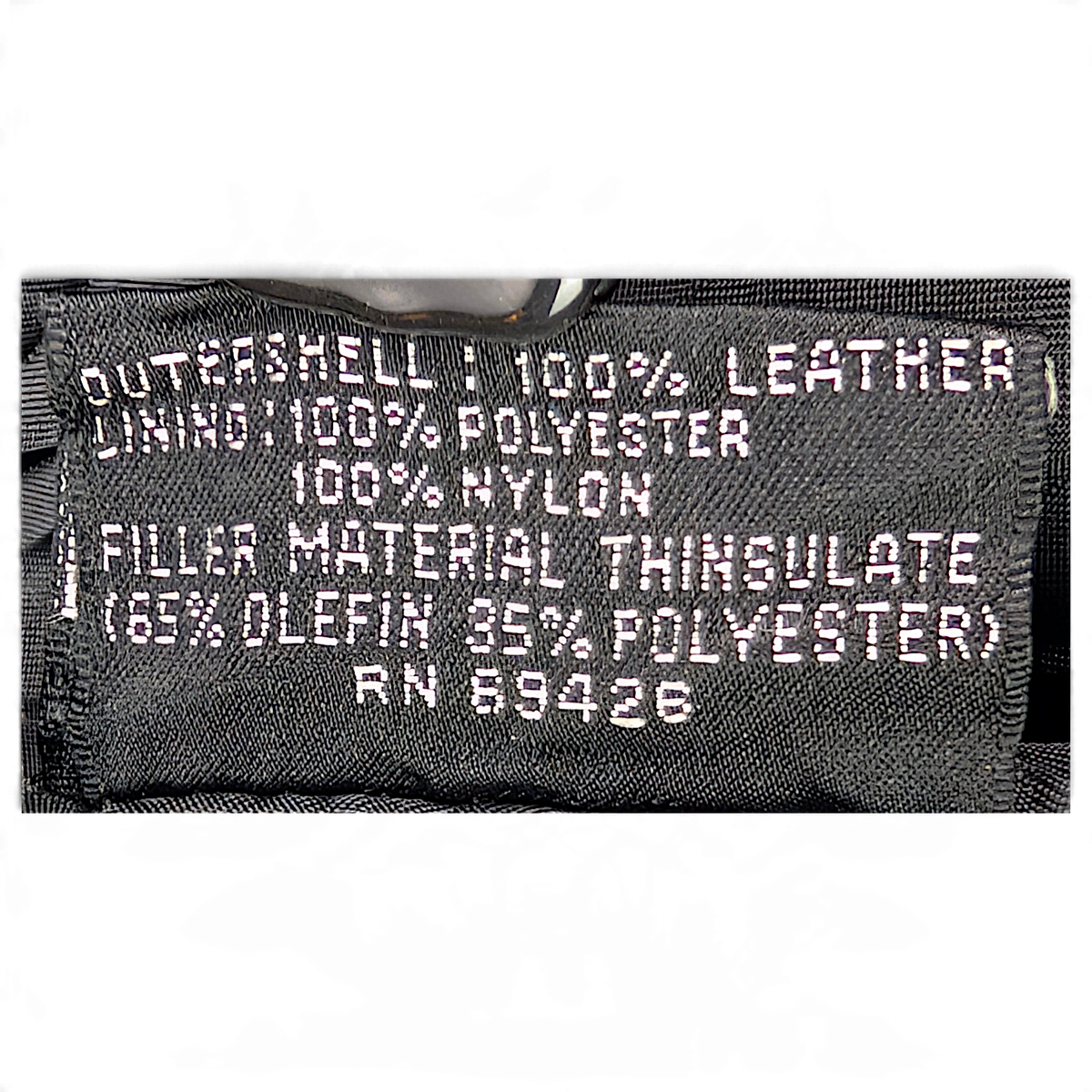 Wilsons Leather Black Thinsulate Belted Leather Coat – XS – composition and Thinsulate label.