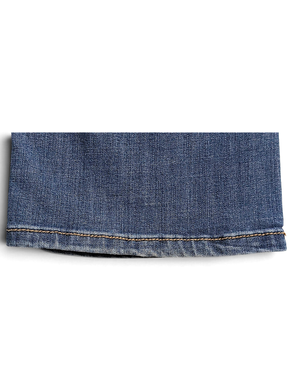 JAKE & IPI pre-owned Wrangler Aura mid blue bootcut jeans hem detail with contrast stitching