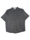 JAKE & IPI vintage Wrangler black short sleeve utility shirt with button-front and dual chest pockets