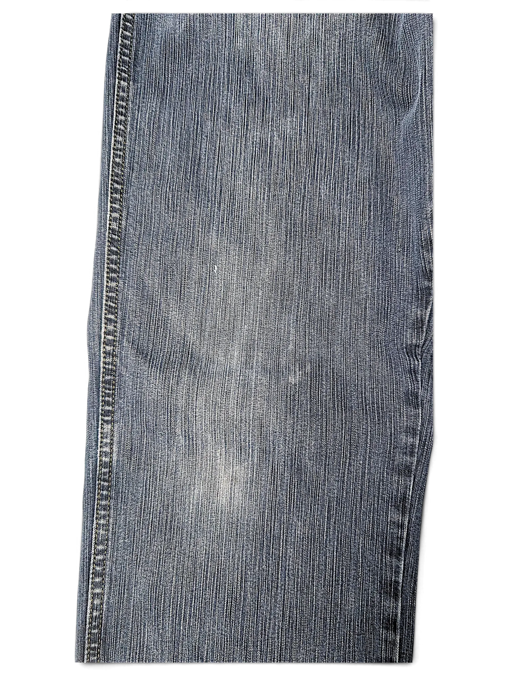 JAKE & IPI Wrangler blue denim jeans with classic vertical fading and durable stitching detail
