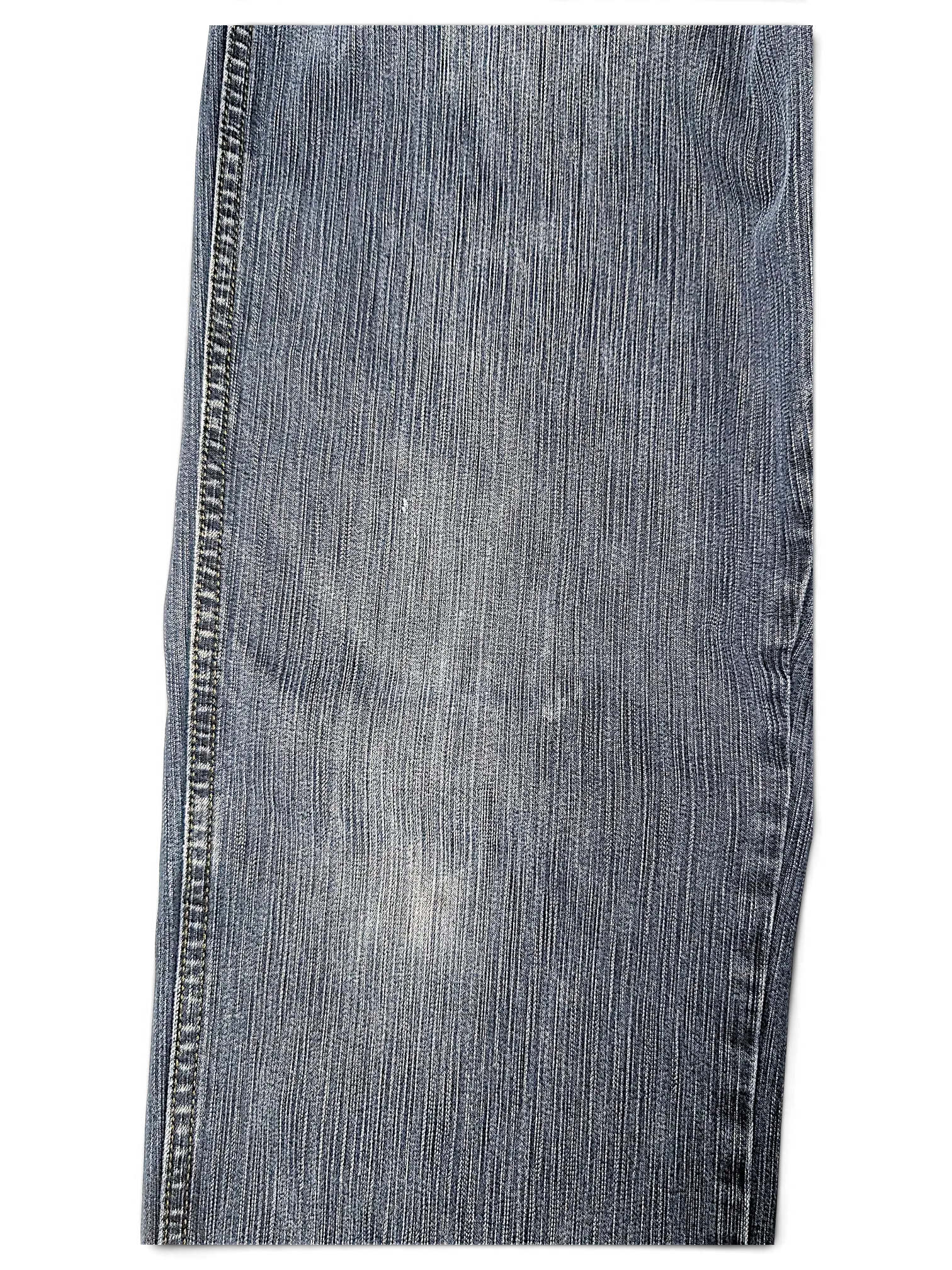 JAKE & IPI Wrangler blue denim jeans with classic vertical fading and durable stitching detail