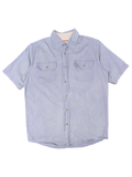 JAKE & IPI vintage Wrangler grey short sleeve button-front utility shirt with two chest pockets