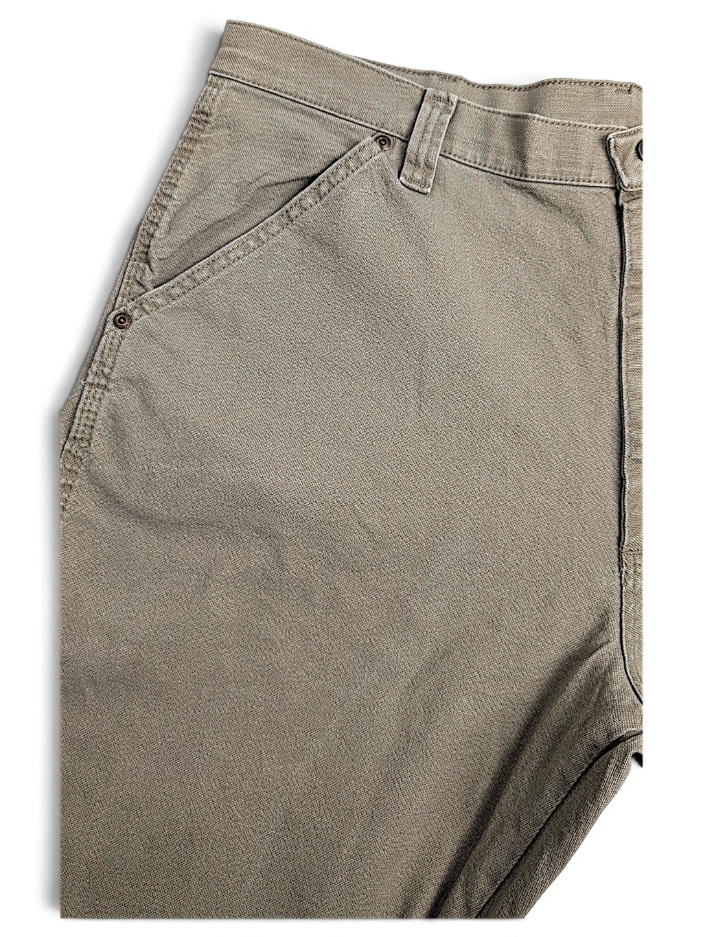 JAKE & IPI Wrangler khaki beige stretch-cotton carpenter pants with utility pocket detail
