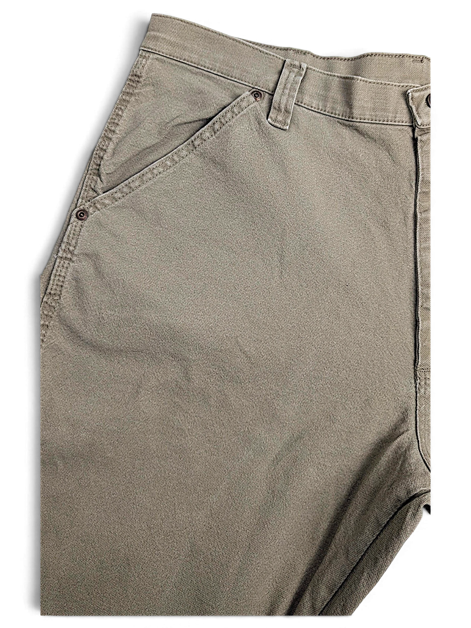 JAKE & IPI Wrangler khaki beige stretch-cotton carpenter pants with utility pocket detail