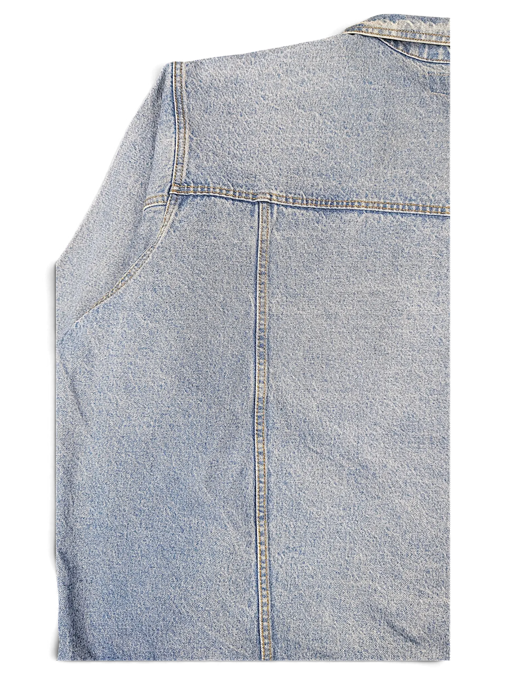 JAKE & IPI Wrangler WMJO1VI light wash blue denim jacket with visible stitching detail