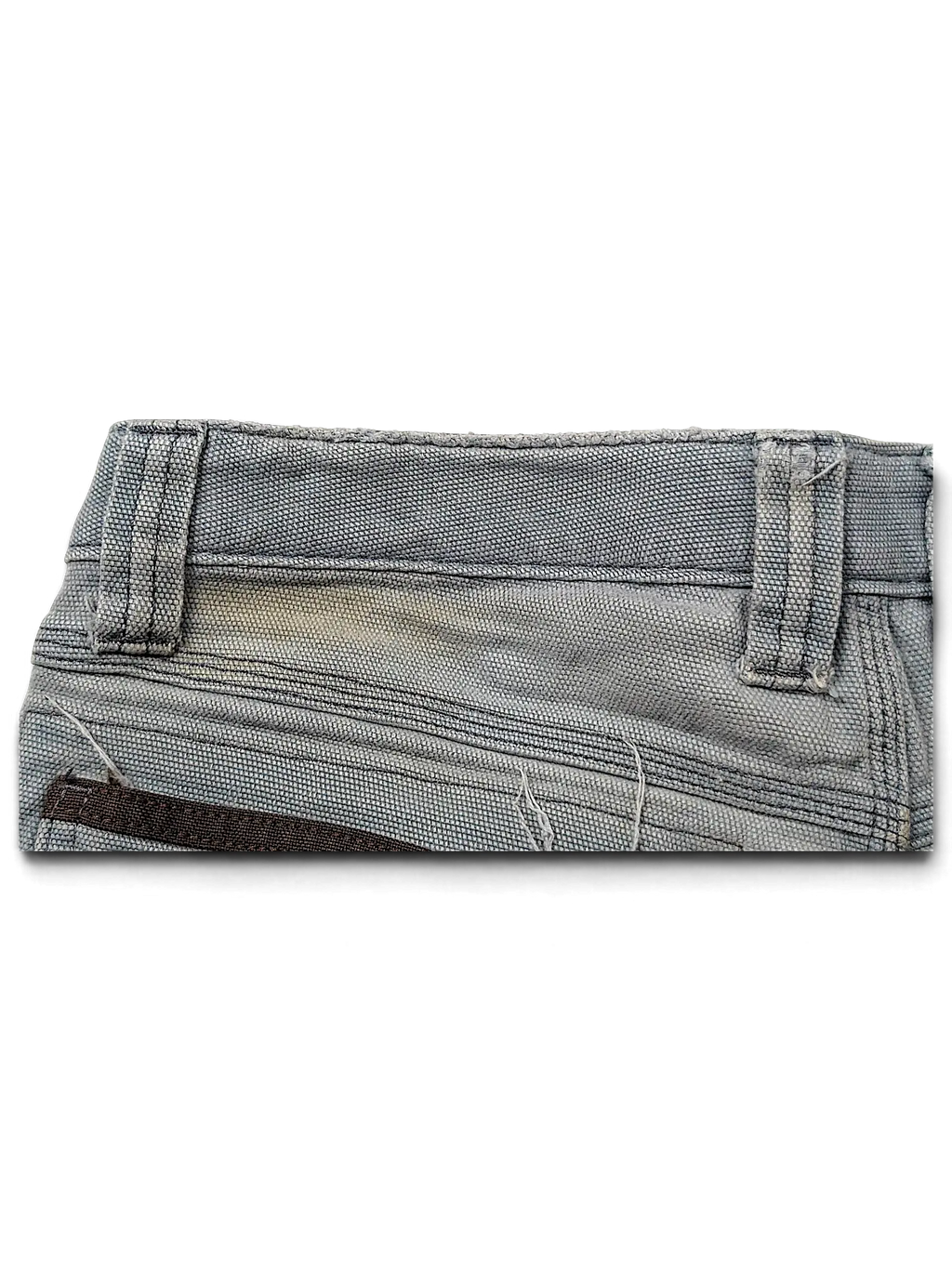 JAKE & IPI Wrangler Riggs Workwear pants in grey canvas with reinforced belt loops and durable stitching detail