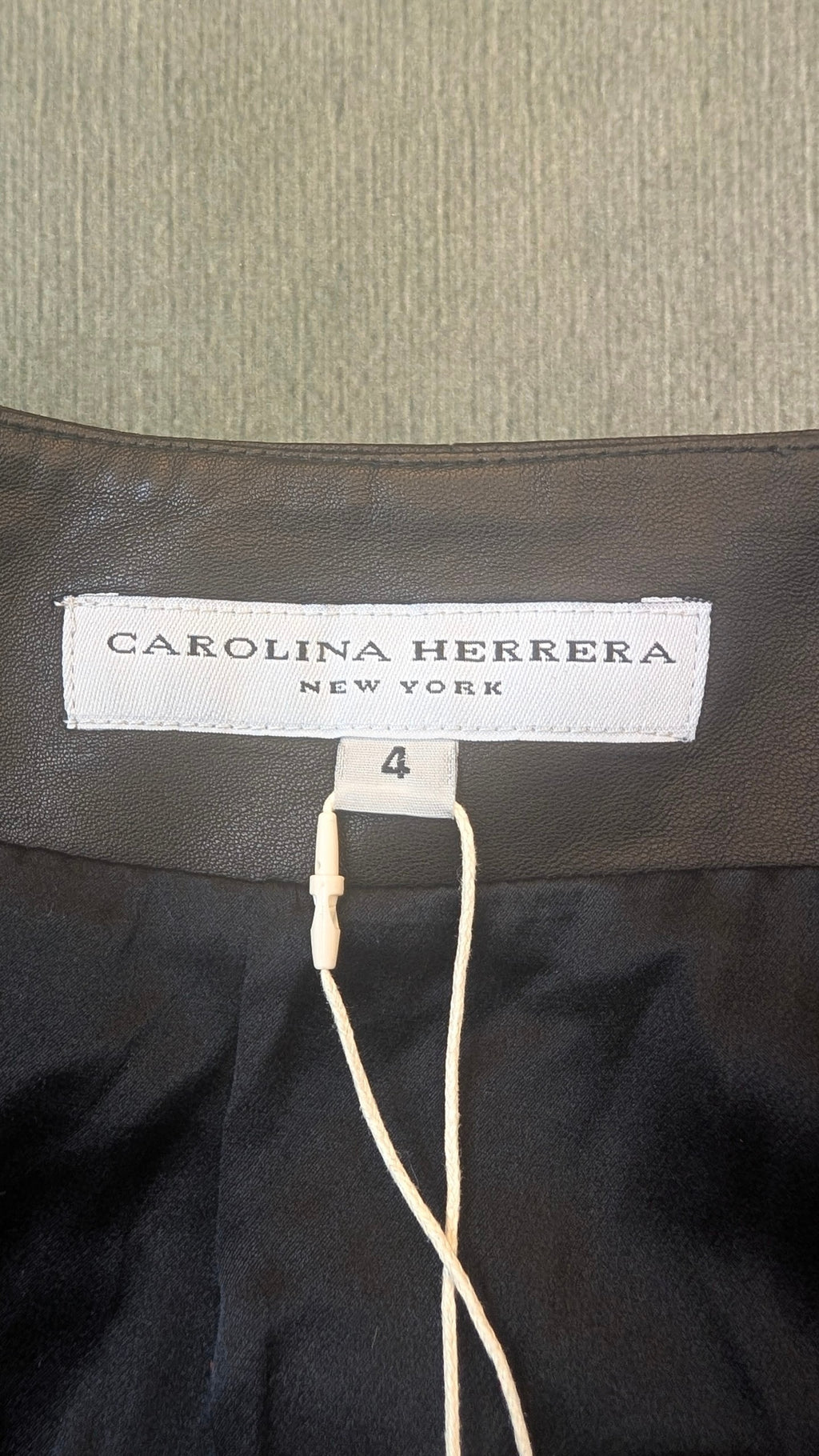 Carolina Herrera Leather Skirt