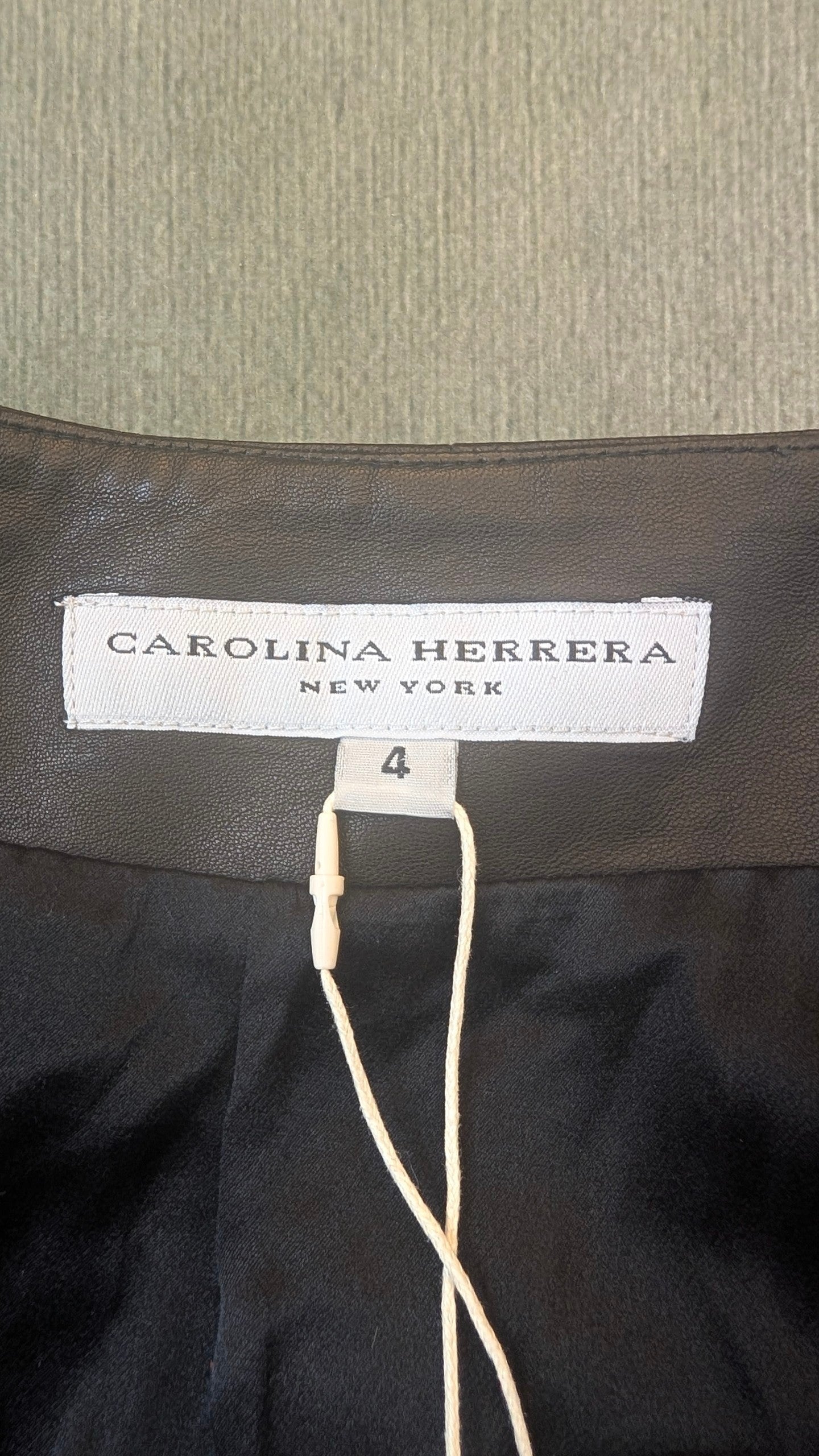 Carolina Herrera Leather Skirt